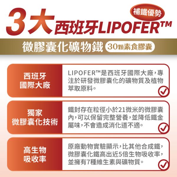 達摩本草 西班牙微膠囊化鐵 30粒