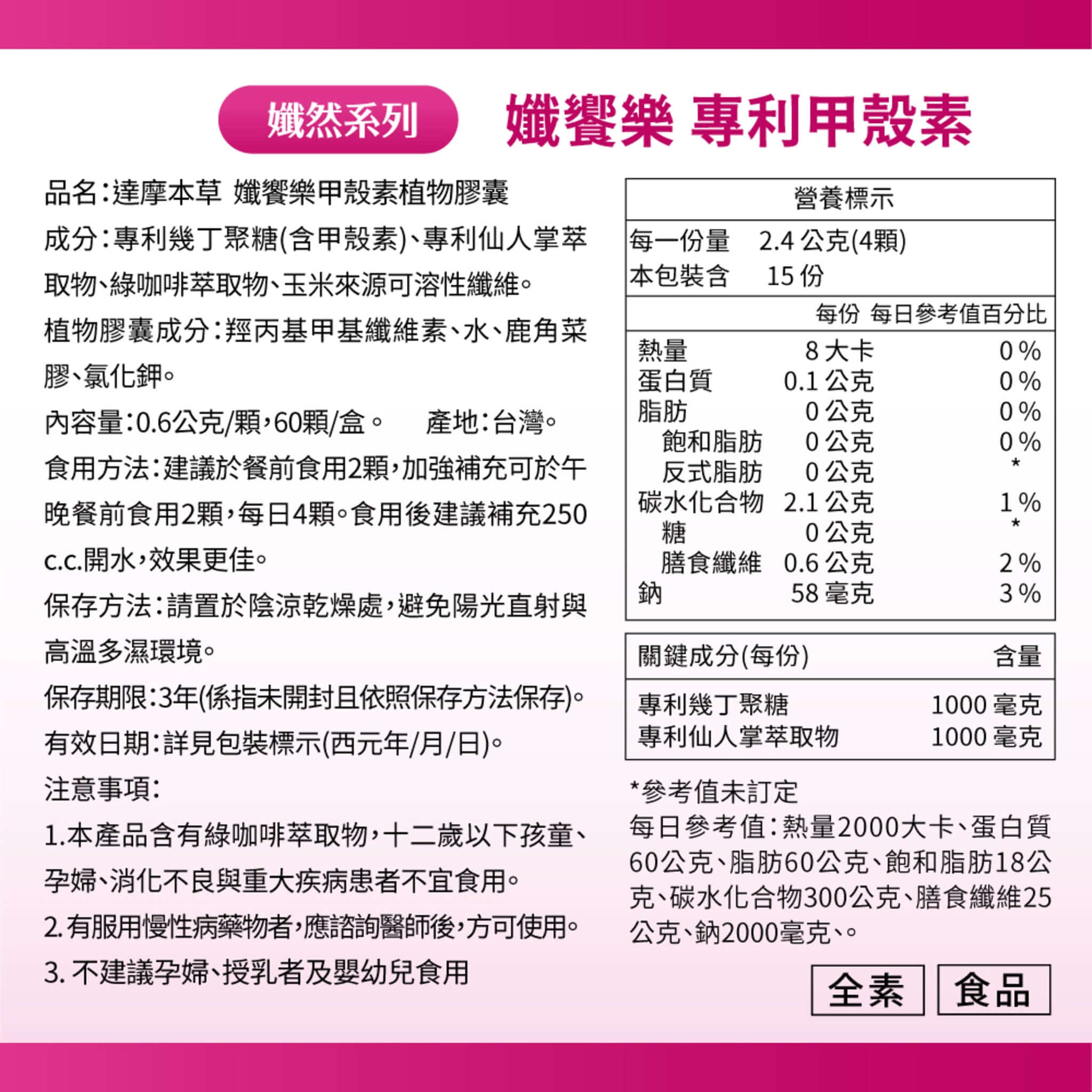 達摩本草 孅饗樂 餐前隔油急救植物膠囊 60粒 (阻油減負擔)