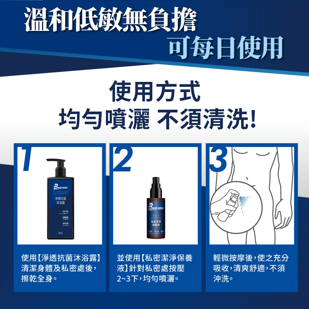 Power Hero 抗菌私密沐浴露 400ml <日本專利 抗菌持香>