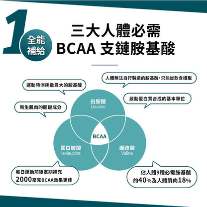 PowerHero 96% BCAA 支鏈胺基酸膠囊 60粒 <肌肉補給 減緩疲勞>